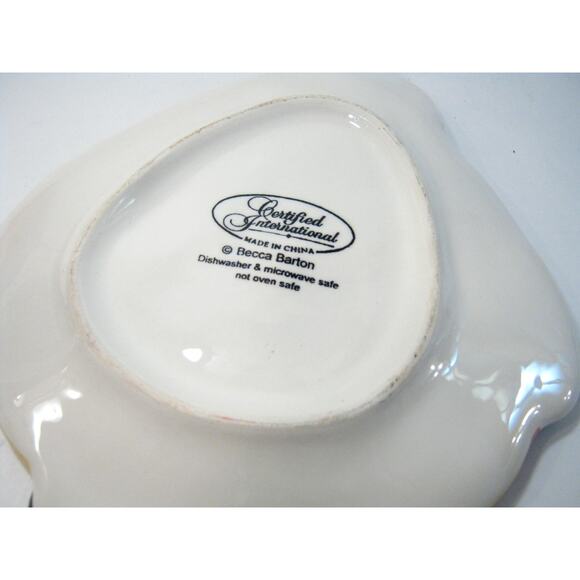 Certified International Christmas Holiday Becca Barton Mrs Claus Appetizer Plate - Picture 3 of 4